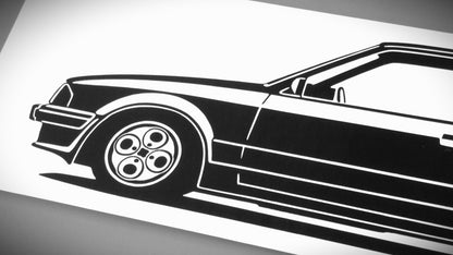 Ford Escort XR3i Aufkleber Sticker Silhouette Detailansicht Front
