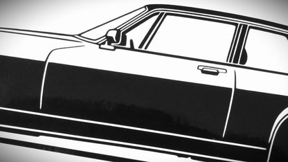 Jaguar XJS Coupé Aufkleber Sticker Silhouette Detailansicht