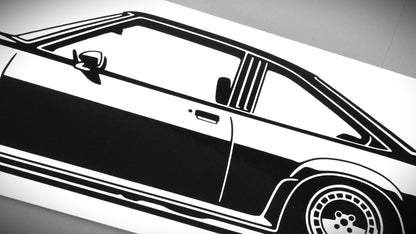 Opel Manta B GTE GSi Schmidt TH Line Aufkleber Sticker Silhouette Detailansicht