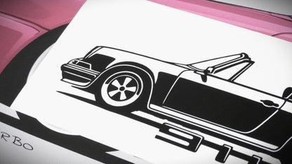 Porsche 911 Targa F Modell  Frontscheibenaufkleber Sticker Silhouette Detailansicht Front